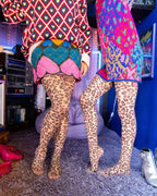 Pink Pop Leopard Print Sheer Tights by Sock Candy