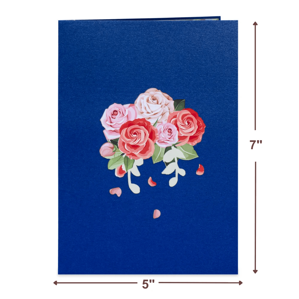 Pink Roses Pop Up Card by Paper Love
