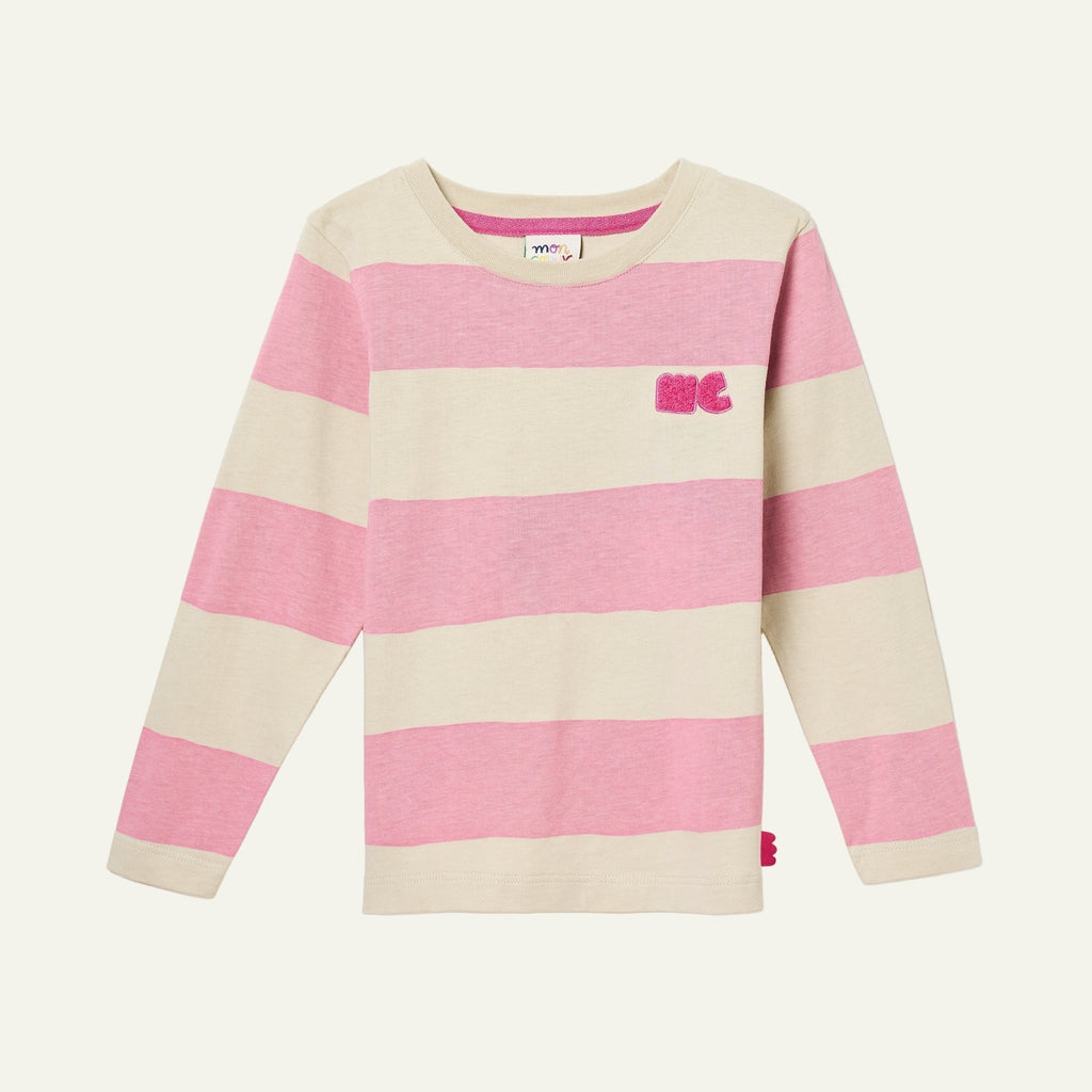 Pink Rugby Stripe T-Shirt Shirts/Tops La Vie Bien Pink Rugby Stripe T-Shirt