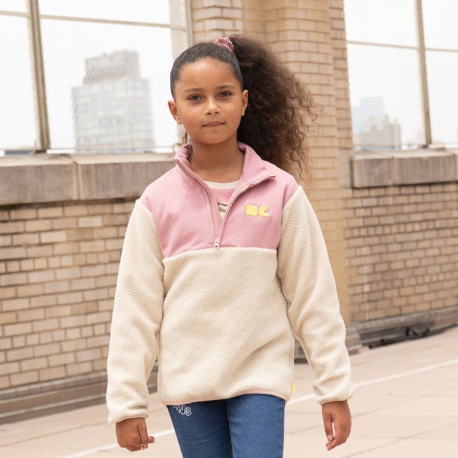 Pink Sherpa Zip up Jackets La Vie Bien Pink Sherpa Zip up