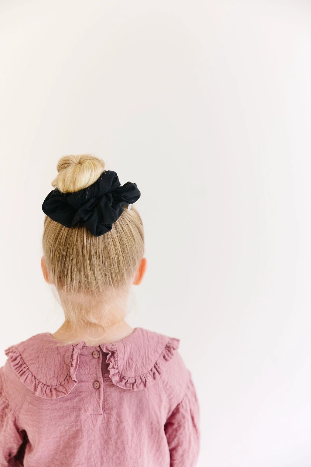 Pink Solid Oversized Scrunchy by Evie Pearl Handmade