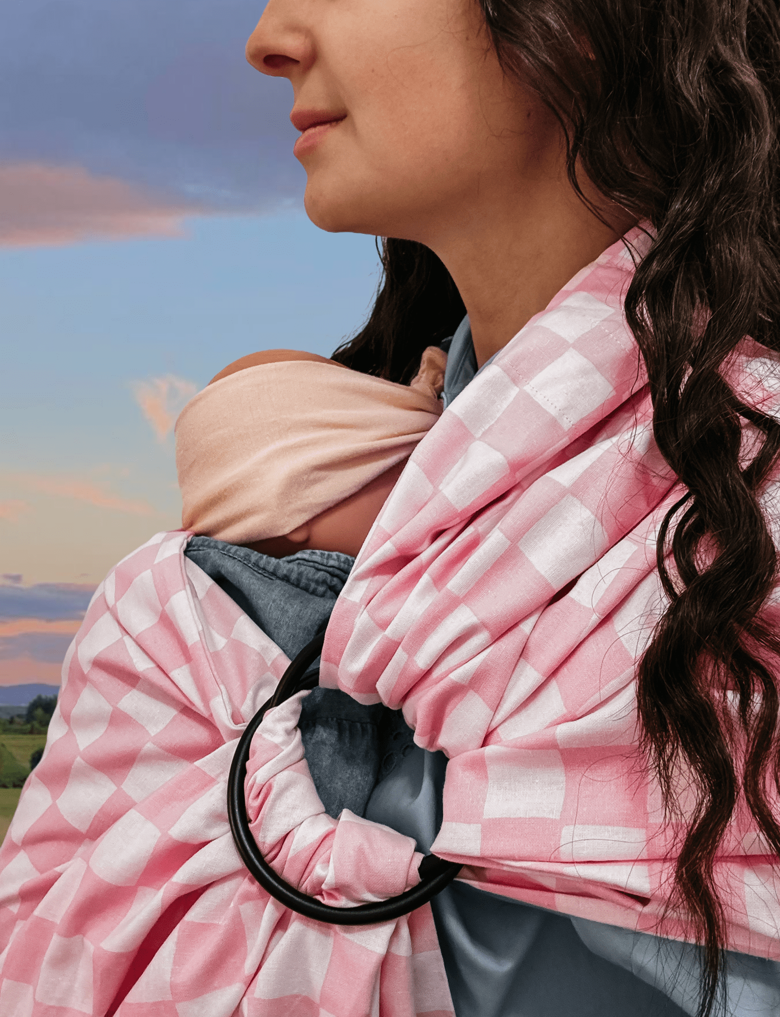 Pink Sunkist Ring Sling Carrier La Vie Bien Pink Sunkist Ring Sling Carrier