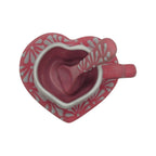 Pink Talavera Heart Mug Set | Plate, Spoon & Floral Design Talavera Mug La Vie Bien Pink Talavera Heart Mug Set | Plate, Spoon & Floral Design
