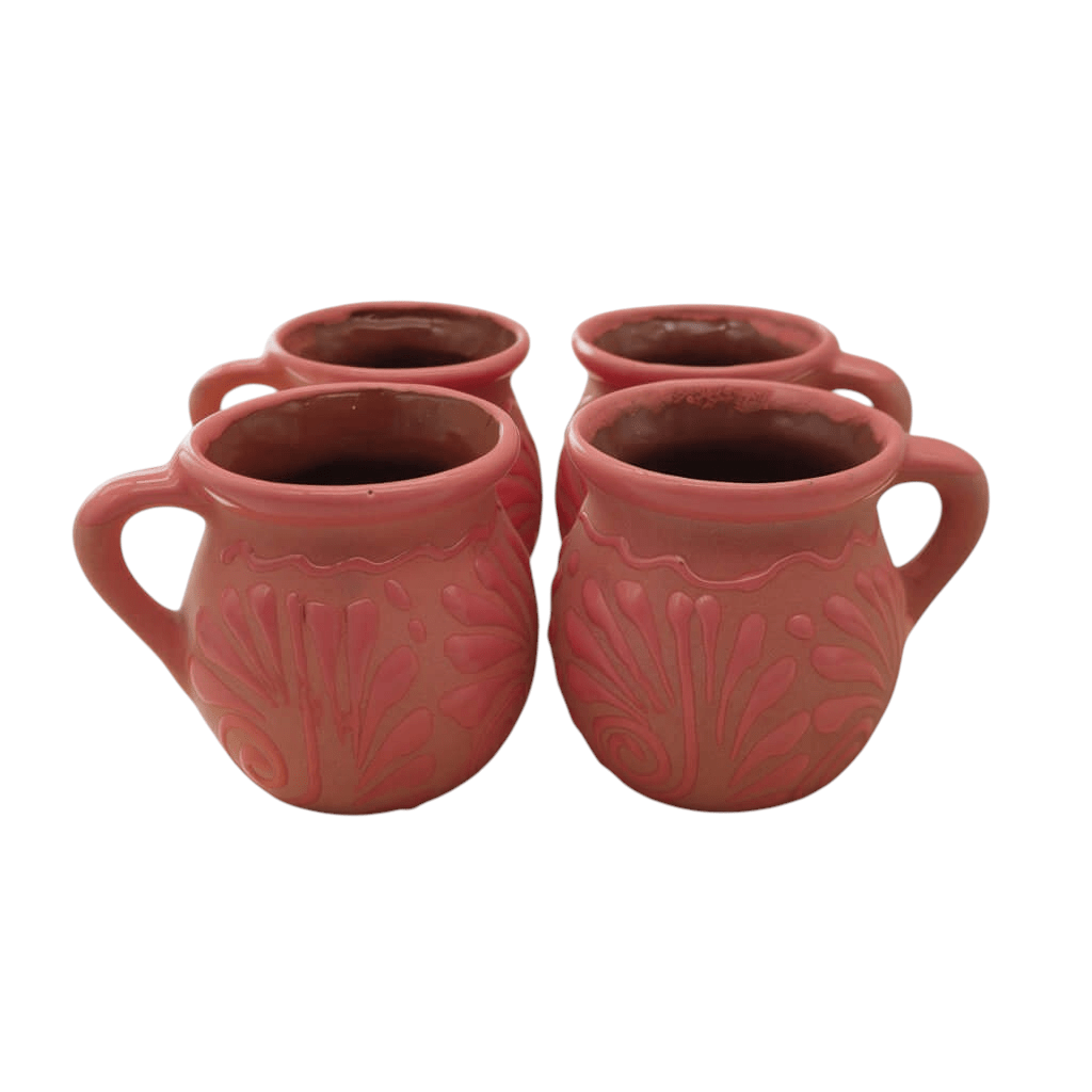 Pink Talavera Mug | Authentic Handmade Mexican Clay Jarrito Talavera Mug La Vie Bien Pink Talavera Mug | Authentic Handmade Mexican Clay Jarrito