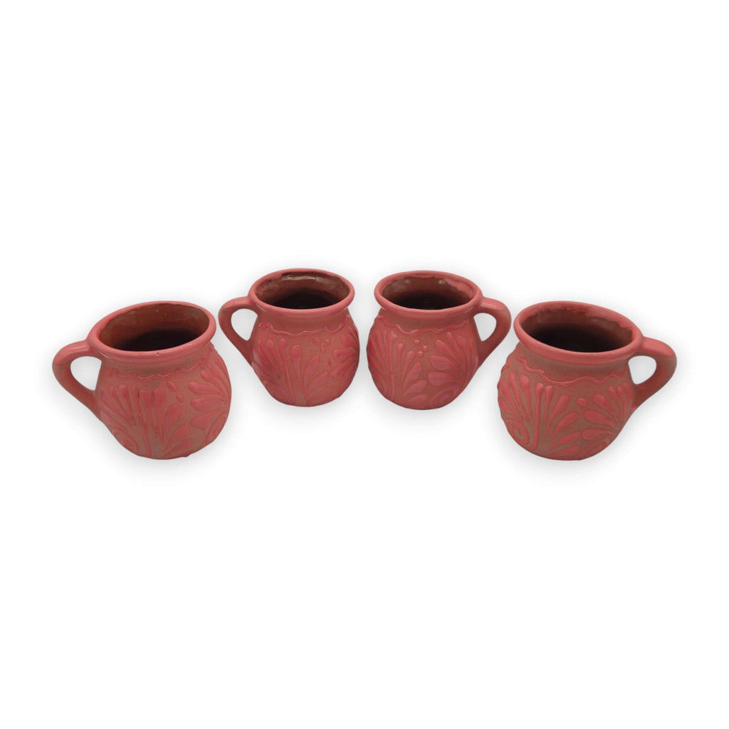 Pink Talavera Mug | Authentic Handmade Mexican Clay Jarrito Talavera Mug La Vie Bien Pink Talavera Mug | Authentic Handmade Mexican Clay Jarrito