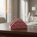Pink Talavera Napkin Holder | Floral Glazed Design Talavera Napkin Holder La Vie Bien Pink Talavera Napkin Holder | Floral Glazed Design