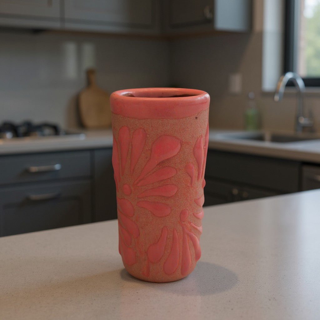 Pink Talavera Shot Glass | Handmade Ceramic Favor Mexican Shot Glass La Vie Bien Pink Talavera Shot Glass | Handmade Ceramic Favor