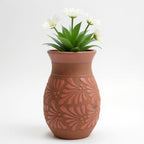 Pink Talavera Vase | Handmade Floral Pottery Talavera Planter La Vie Bien Pink Talavera Vase | Handmade Floral Pottery
