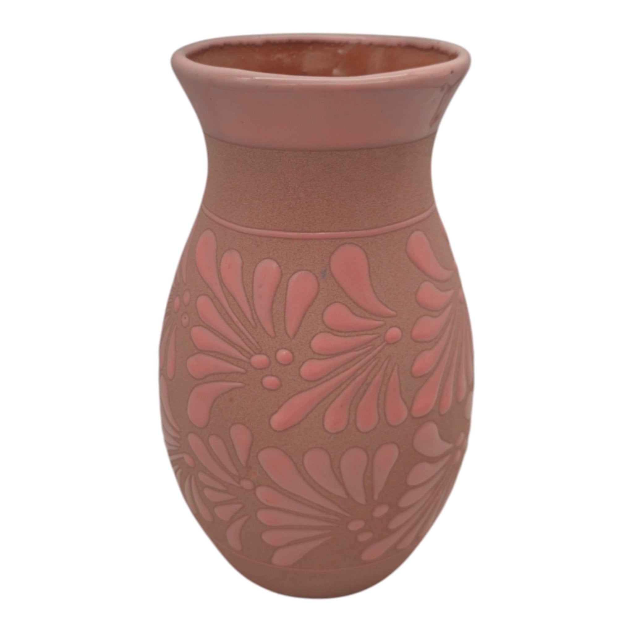 Pink Talavera Vase | Handmade Floral Pottery Talavera Planter La Vie Bien Pink Talavera Vase | Handmade Floral Pottery