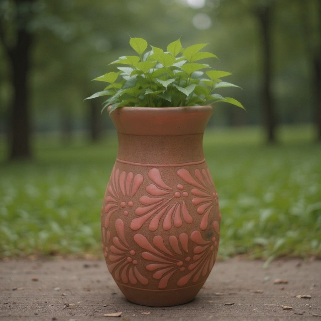 Pink Talavera Vase | Handmade Floral Pottery Talavera Planter La Vie Bien Pink Talavera Vase | Handmade Floral Pottery