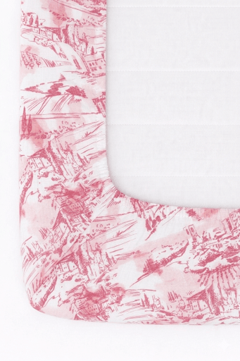 Pink Toile Crib Sheet La Vie Bien Pink Toile Crib Sheet