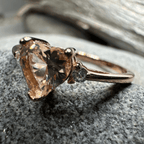 Pink Topaz Heart Ring Ring La Vie Bien Pink Topaz Heart Ring