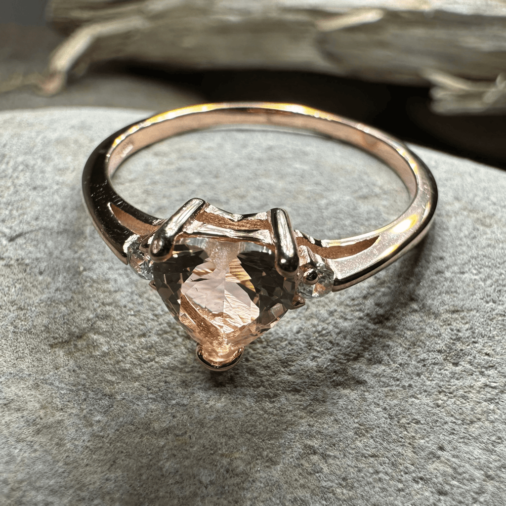 Pink Topaz Heart Ring Ring La Vie Bien Pink Topaz Heart Ring