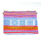 Pink Vintage Hmong Convertible Envelope Clutch | Purse - Thailand Bags La Vie Bien Pink Vintage Hmong Convertible Envelope Clutch | Purse - Thailand