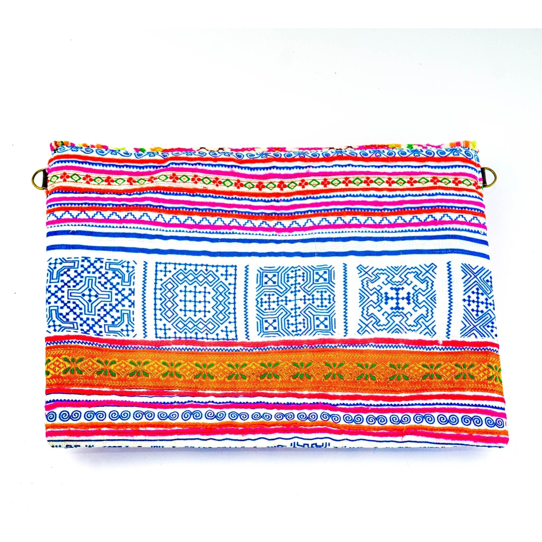 Pink Vintage Hmong Convertible Envelope Clutch | Purse - Thailand Bags La Vie Bien Pink Vintage Hmong Convertible Envelope Clutch | Purse - Thailand