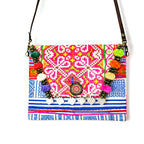Pink Vintage Hmong Convertible Envelope Clutch | Purse - Thailand Bags La Vie Bien Pink Vintage Hmong Convertible Envelope Clutch | Purse - Thailand