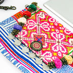 Pink Vintage Hmong Convertible Envelope Clutch | Purse - Thailand Bags La Vie Bien Pink Vintage Hmong Convertible Envelope Clutch | Purse - Thailand