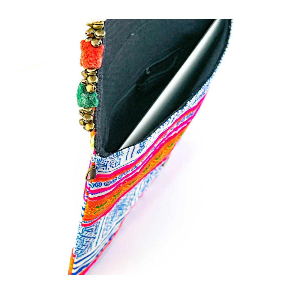 Pink Vintage Hmong Convertible Envelope Clutch | Purse - Thailand Bags La Vie Bien Pink Vintage Hmong Convertible Envelope Clutch | Purse - Thailand