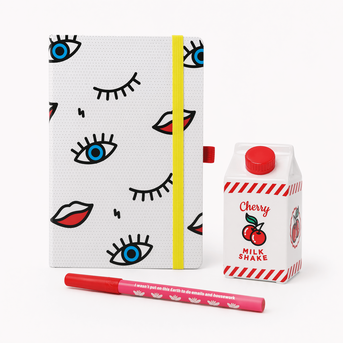Pinup Girl Desk Set | Notebook, Pen Cup, and Pen Gift Bundle Gift Set La Vie Bien Pinup Girl Desk Set | Notebook, Pen Cup, and Pen Gift Bundle