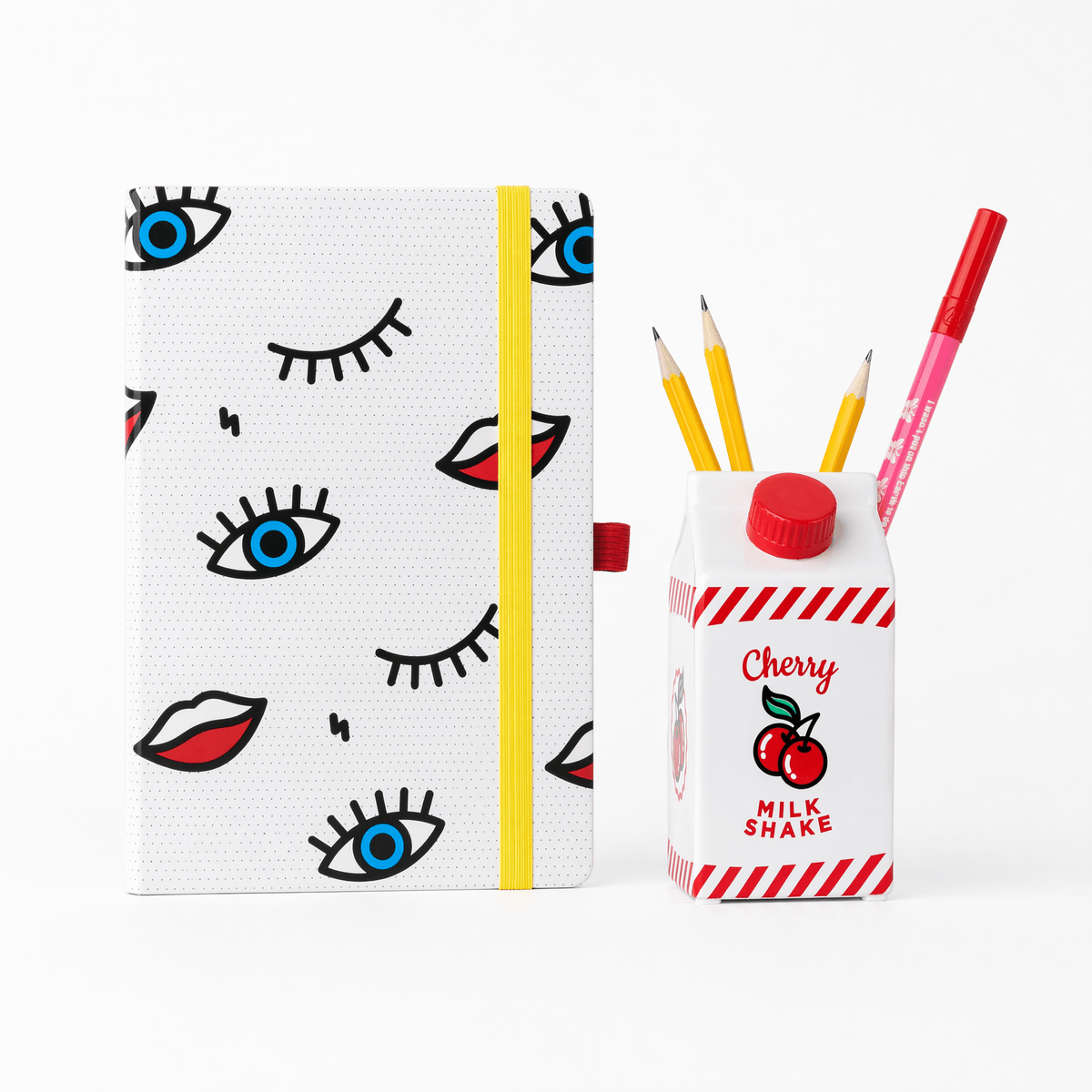 Pinup Girl Desk Set | Notebook, Pen Cup, and Pen Gift Bundle Gift Set La Vie Bien Pinup Girl Desk Set | Notebook, Pen Cup, and Pen Gift Bundle