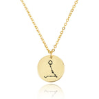 Pisces Celestial Constellation Disk Necklace La Vie Bien Pisces Celestial Constellation Disk Necklace