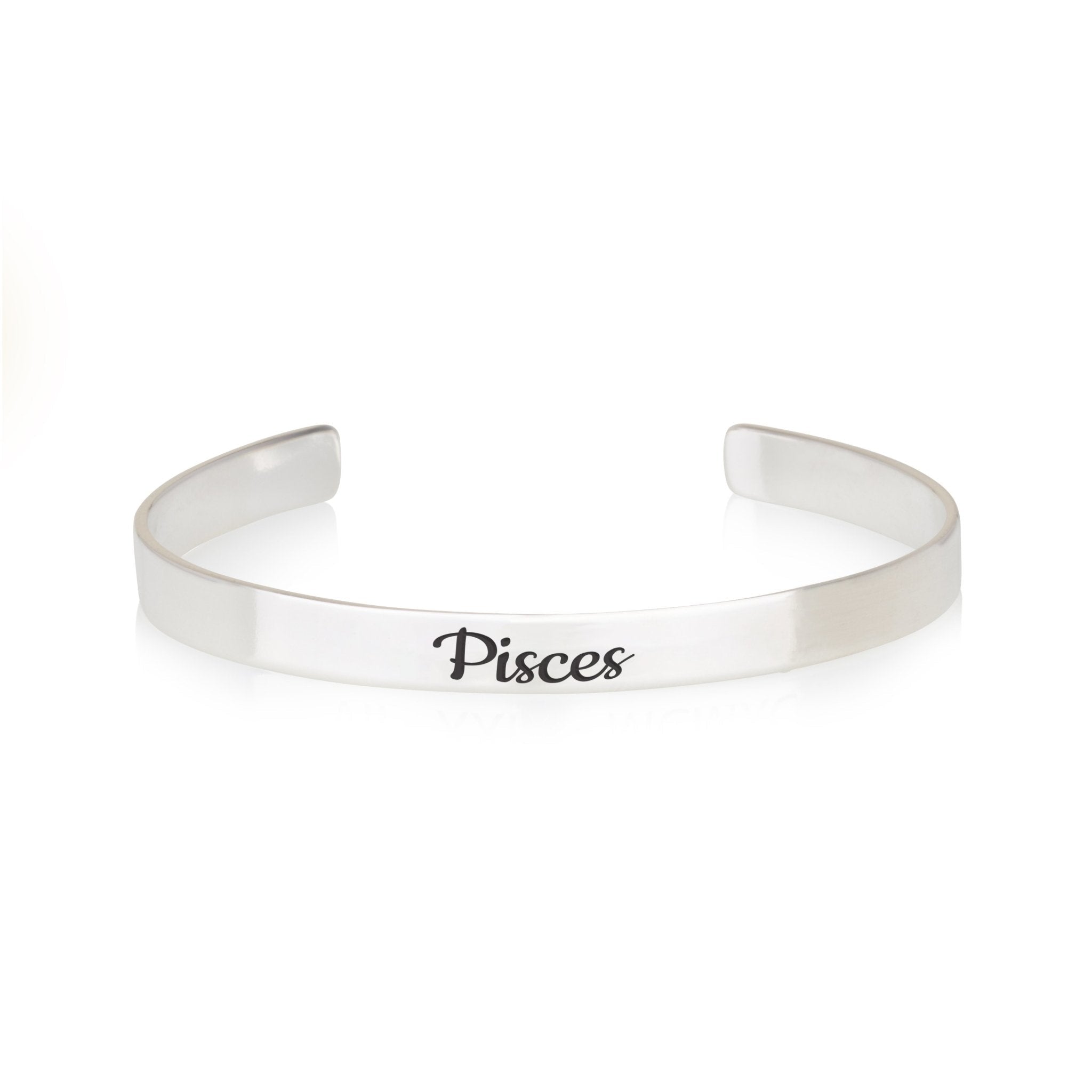 Pisces Engraved Cuff Bracelet La Vie Bien Pisces Engraved Cuff Bracelet