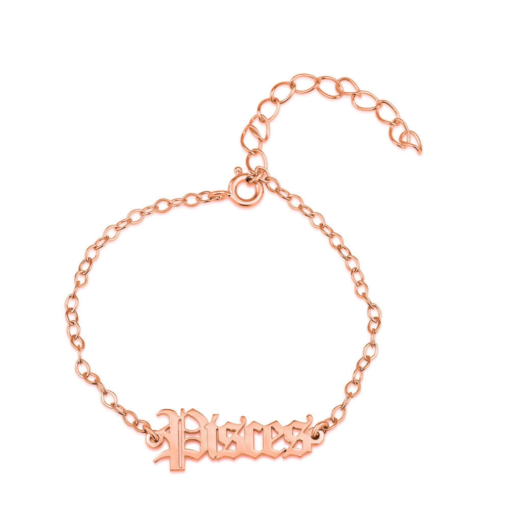 Pisces Script Bracelet La Vie Bien Pisces Script Bracelet