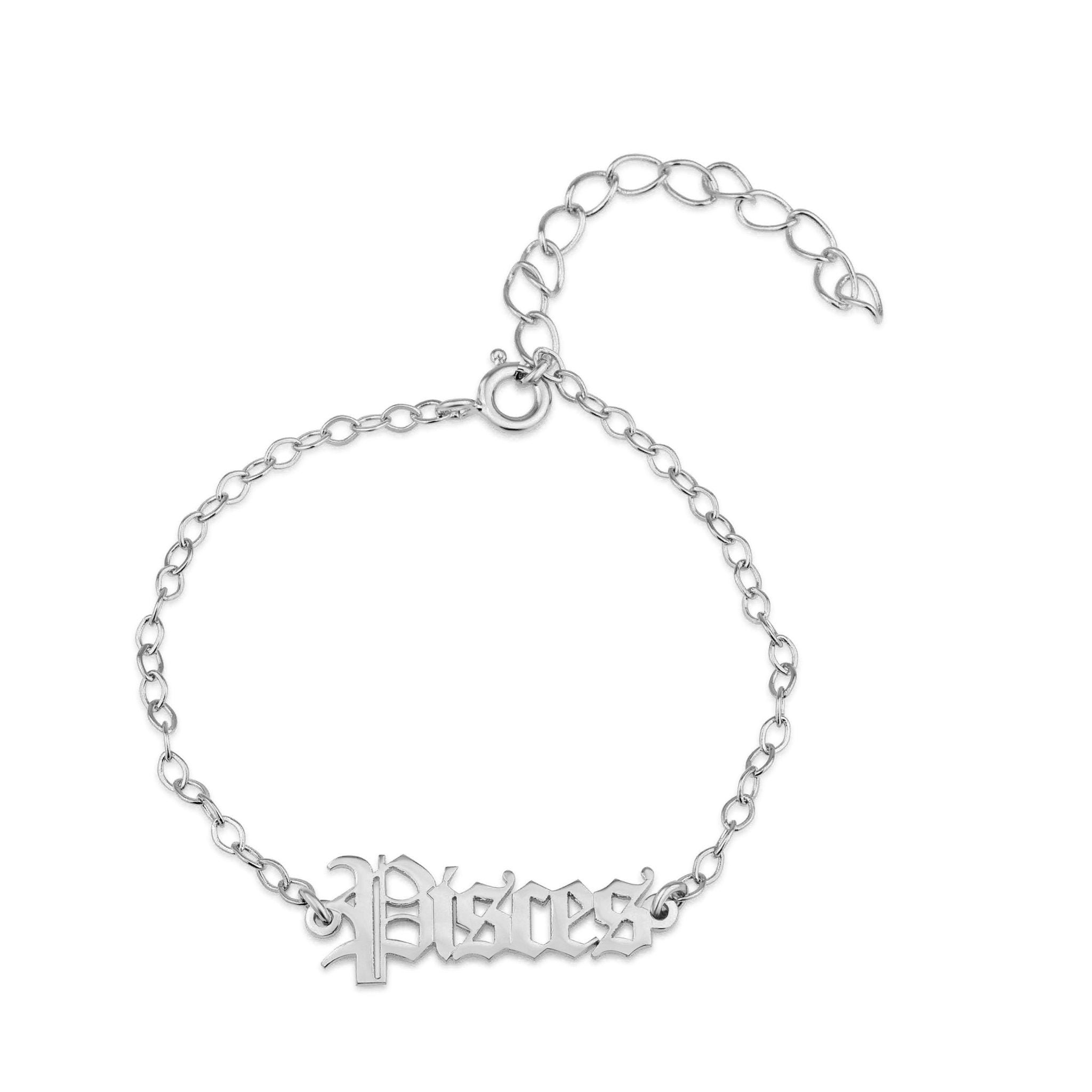 Pisces Script Bracelet La Vie Bien Pisces Script Bracelet