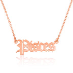 Pisces Script Necklace