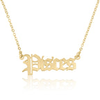 Pisces Script Necklace La Vie Bien Pisces Script Necklace