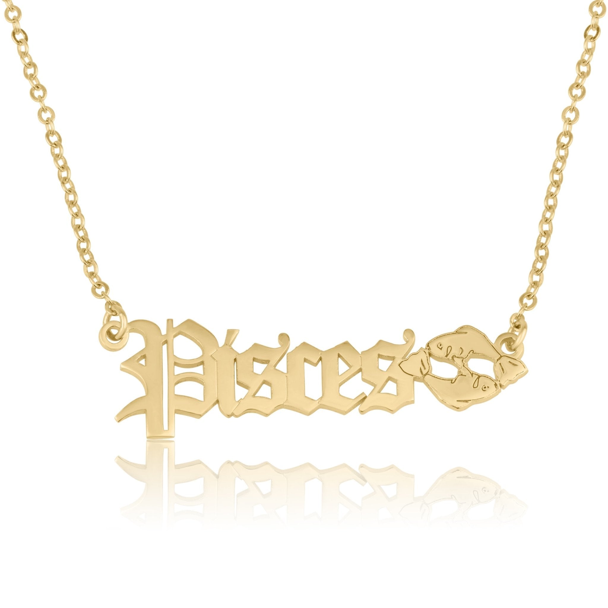 Pisces Symbol Necklace La Vie Bien Pisces Symbol Necklace