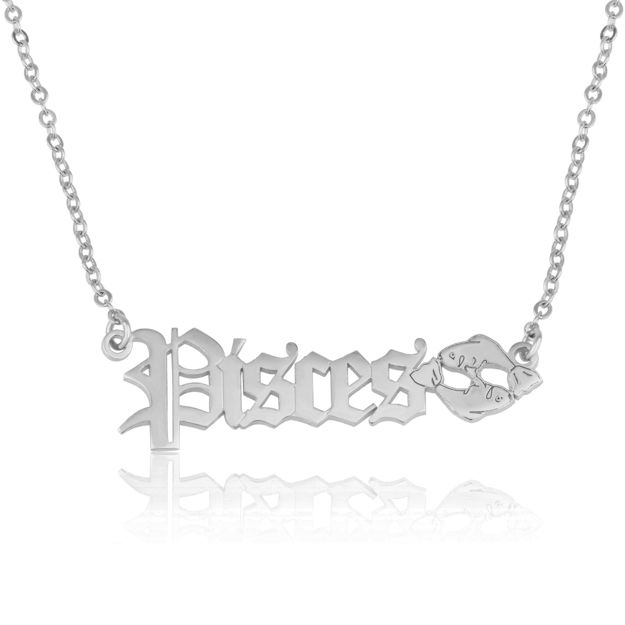Pisces Symbol Necklace La Vie Bien Pisces Symbol Necklace
