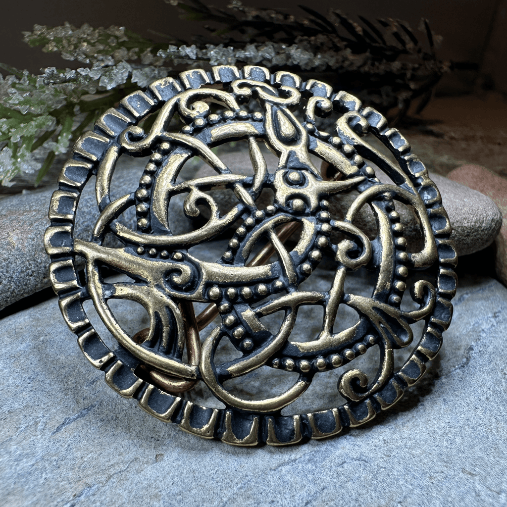 Pitney Celtic Viking Brooch - Bronze Historical Reproduction Pin Brooch La Vie Bien Pitney Celtic Viking Brooch - Bronze Historical Reproduction Pin