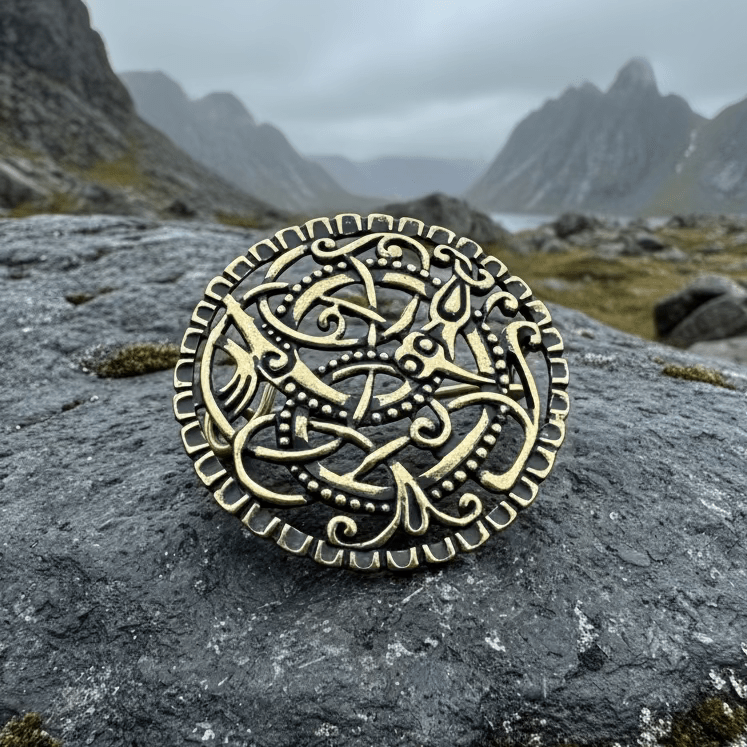 Pitney Celtic Viking Brooch - Bronze Historical Reproduction Pin Brooch La Vie Bien Pitney Celtic Viking Brooch - Bronze Historical Reproduction Pin