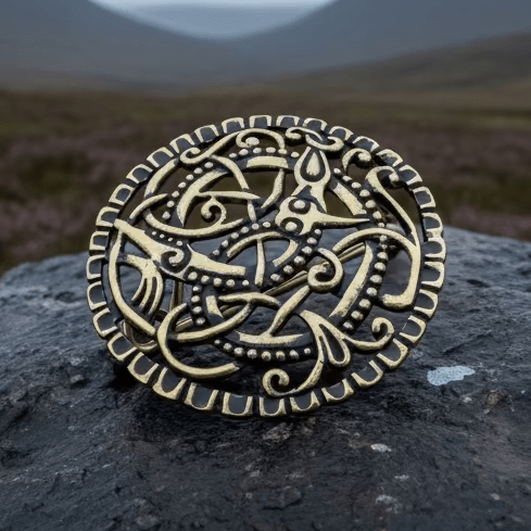 Pitney Celtic Viking Brooch - Bronze Historical Reproduction Pin Brooch La Vie Bien Pitney Celtic Viking Brooch - Bronze Historical Reproduction Pin