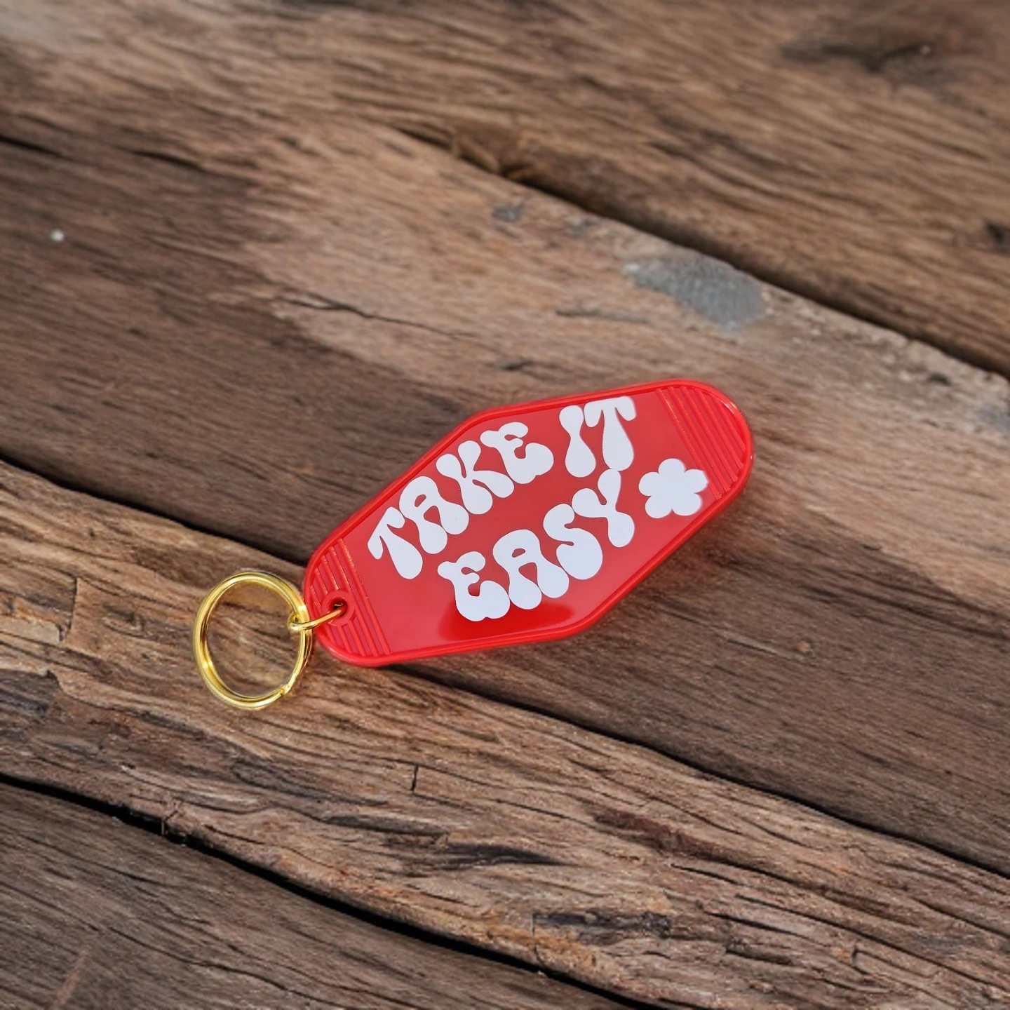 Take it Easy Motel Keychain by Hoosier Handkerchief Company