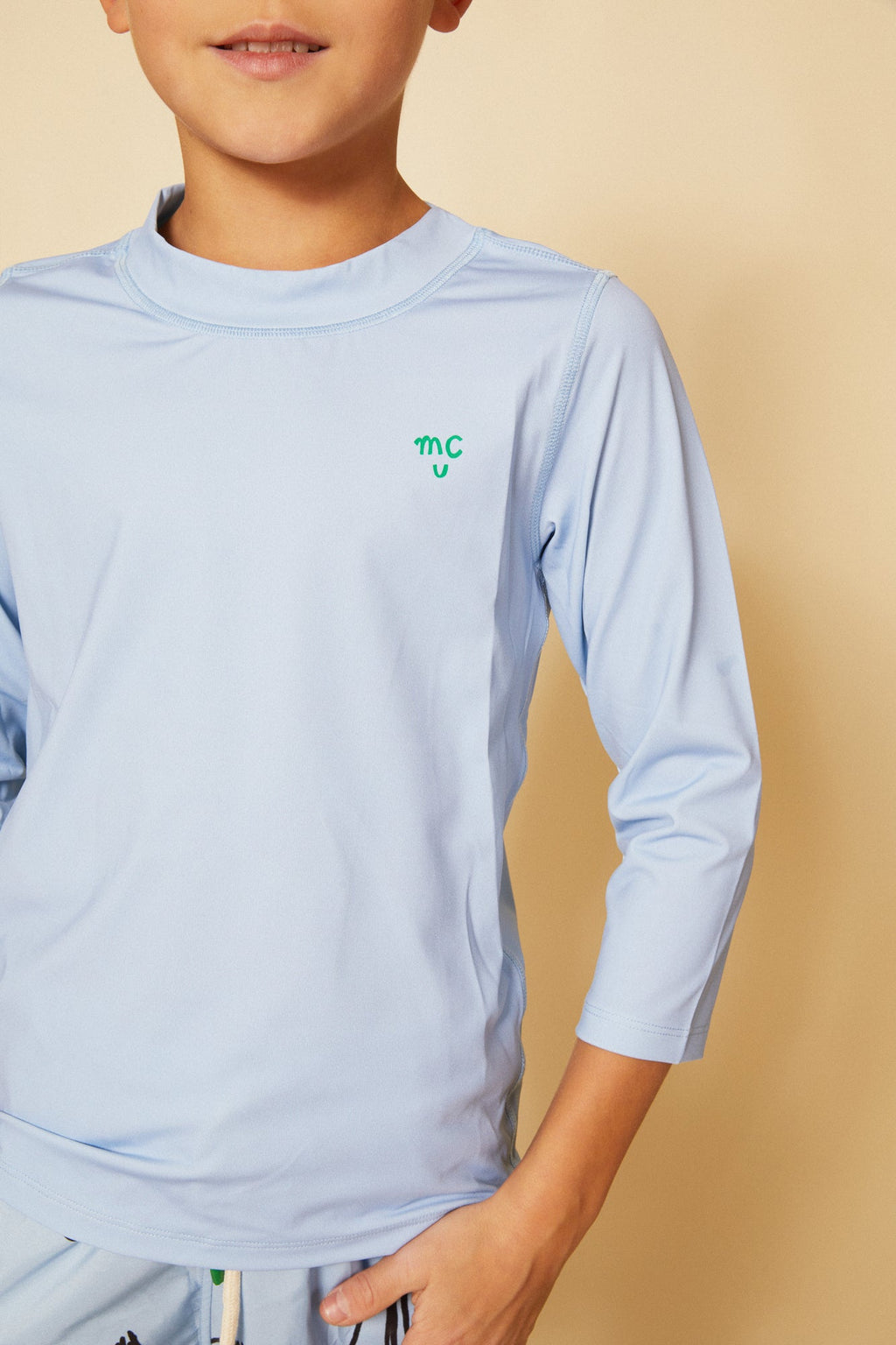 Placid Blue Rashguard Swimsuit La Vie Bien Placid Blue Rashguard