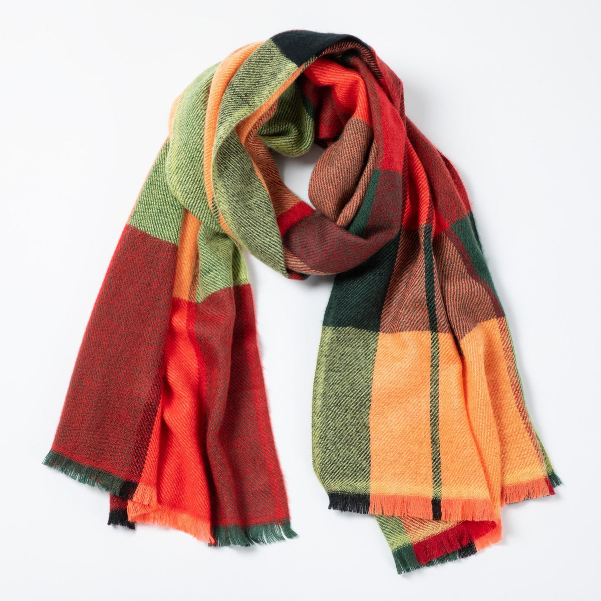 Plaid Chunky Scarf Scarves & Bandanas La Vie Bien Plaid Chunky Scarf