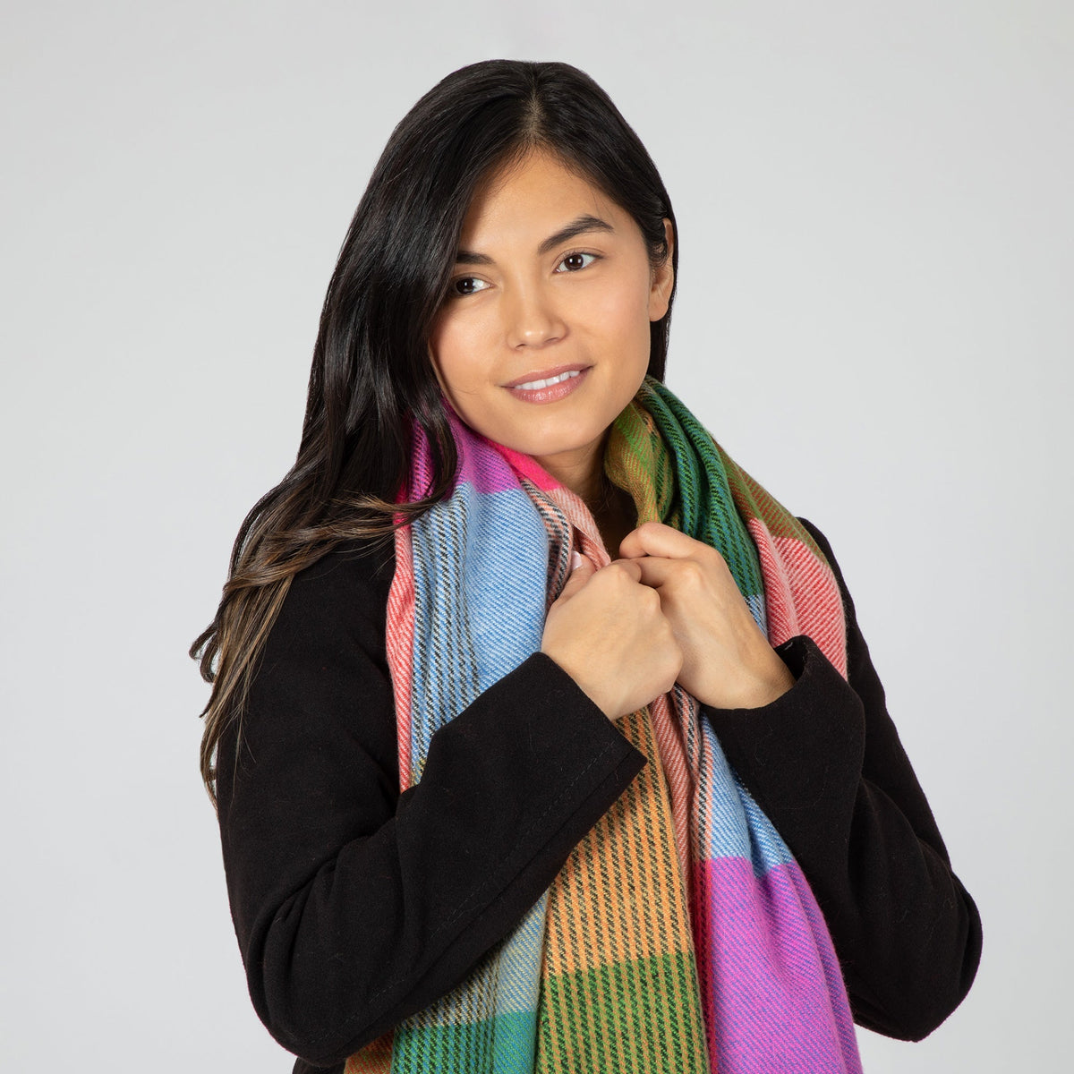 Plaid Chunky Scarf Scarves & Bandanas La Vie Bien Plaid Chunky Scarf