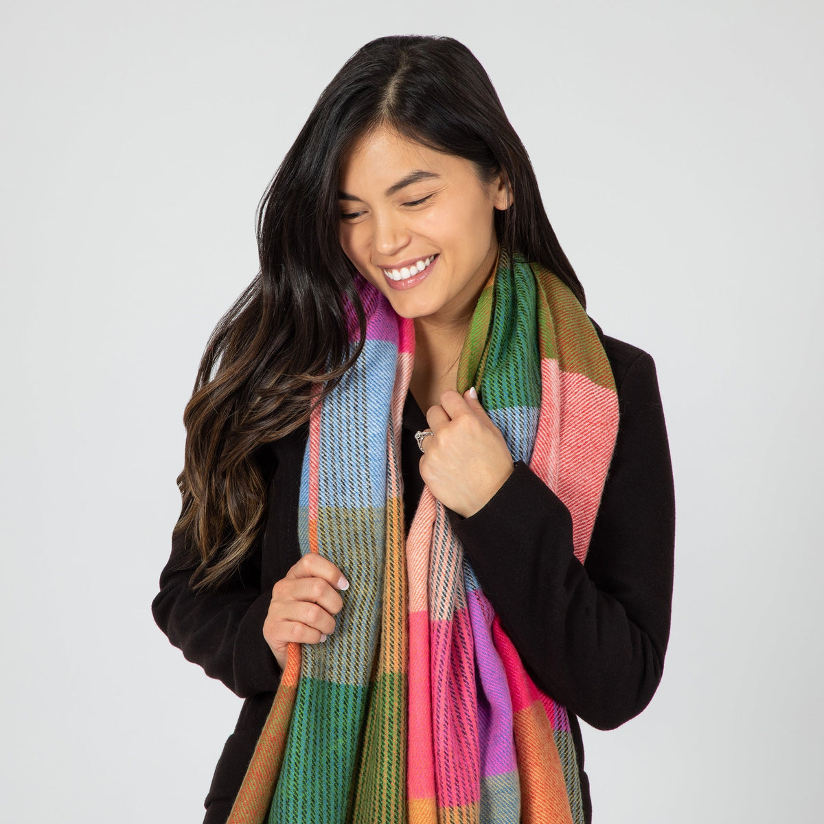 Plaid Chunky Scarf Scarves & Bandanas La Vie Bien Plaid Chunky Scarf