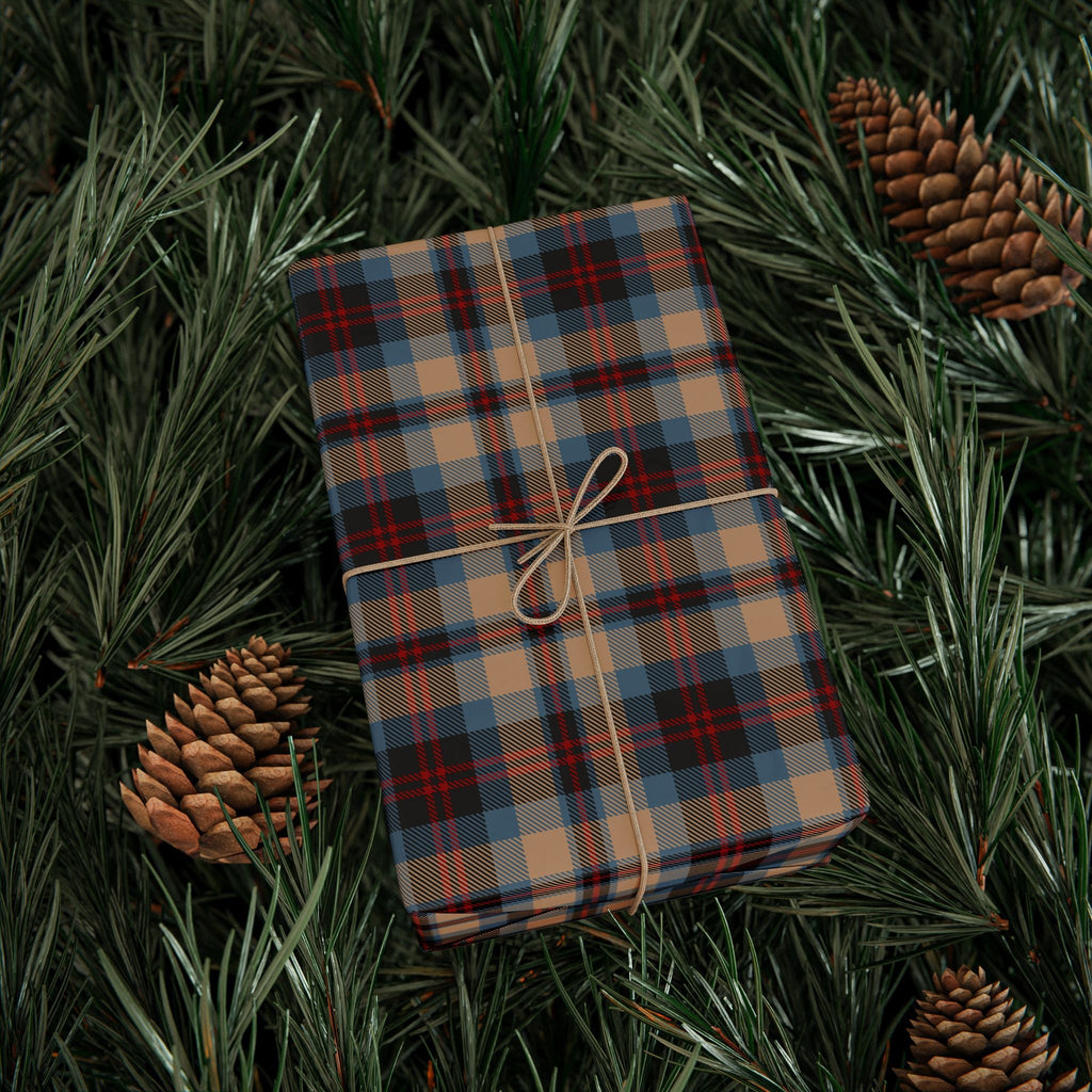Plaid Gift Wrap Paper - Old School Design