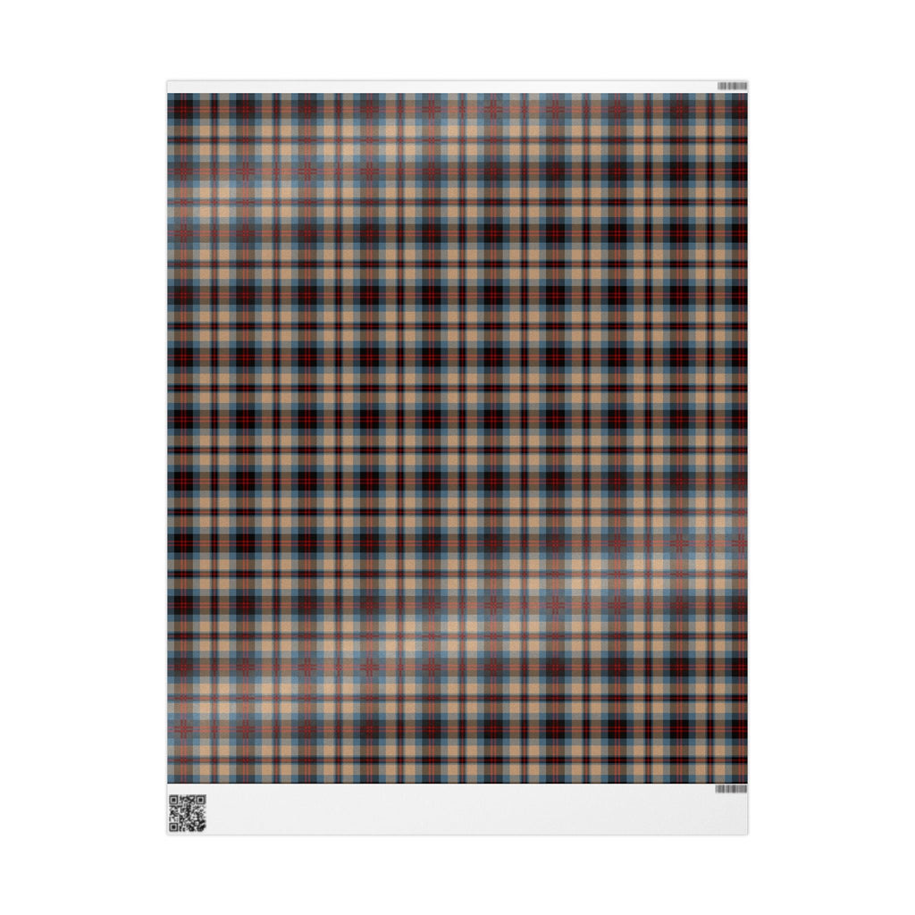 Plaid Gift Wrap Paper - Old School Design