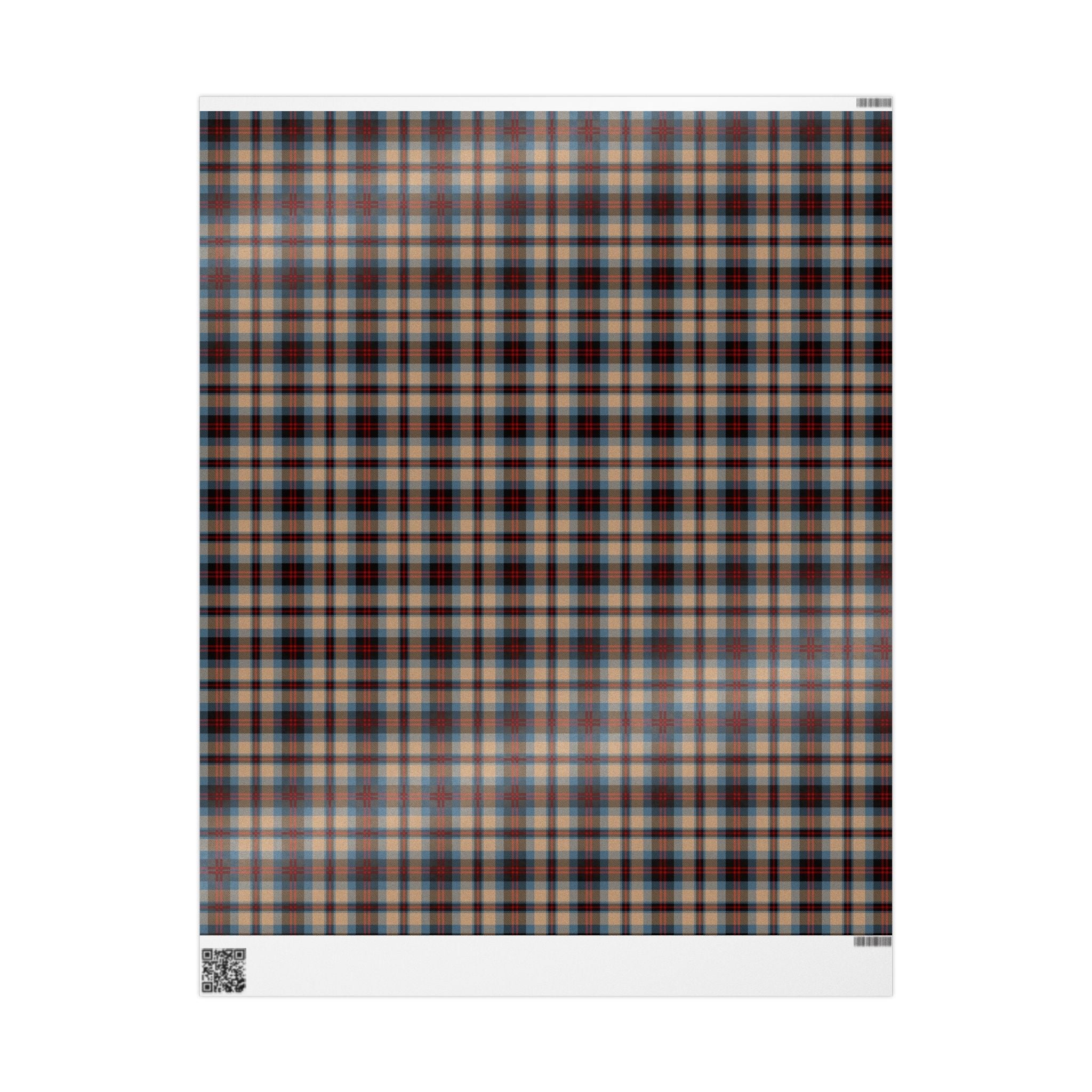 Plaid Gift Wrap Paper - Old School Design