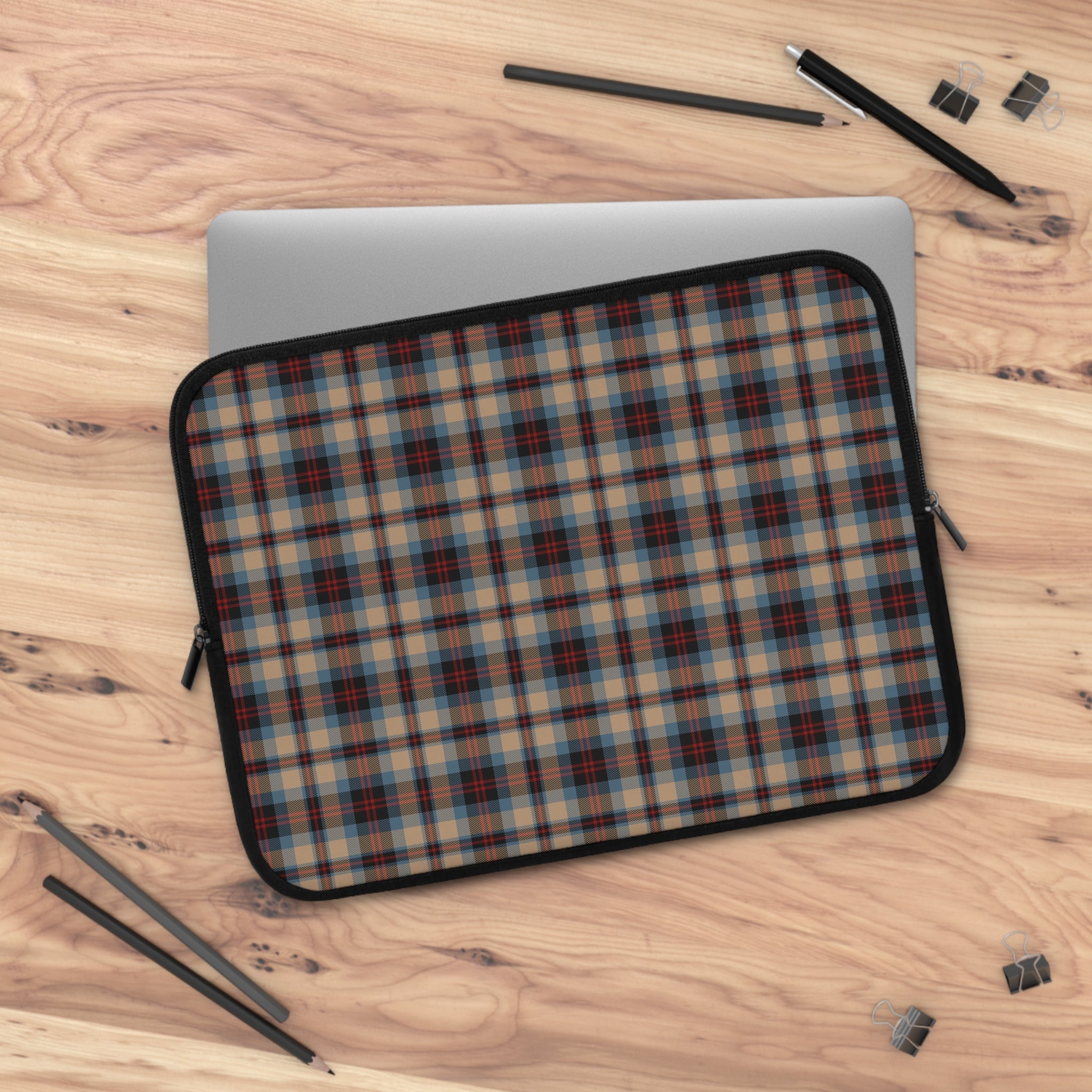 Plaid Laptop Sleeve | Stylish Computer Case for Professionals, Gift for Students, Tech Accessory for Work & School