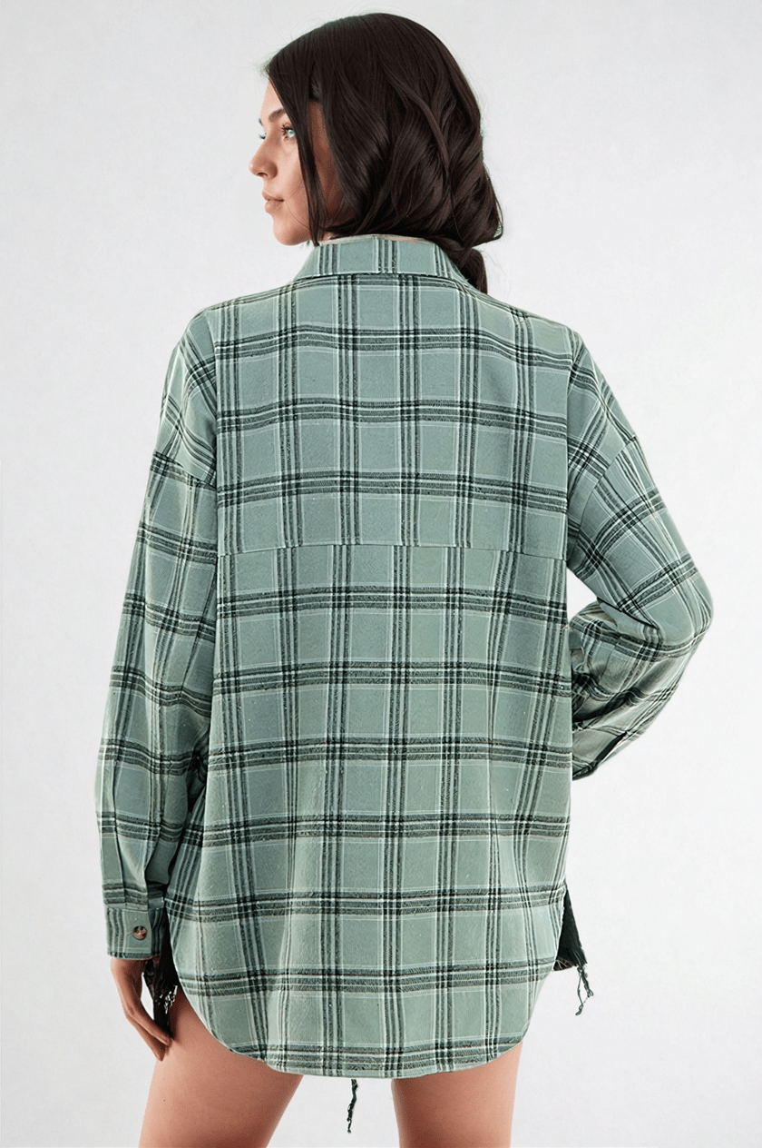 Plaid Serenity Shirt by FitKitty Culture™ Shirt La Vie Bien Plaid Serenity Shirt by FitKitty Culture™