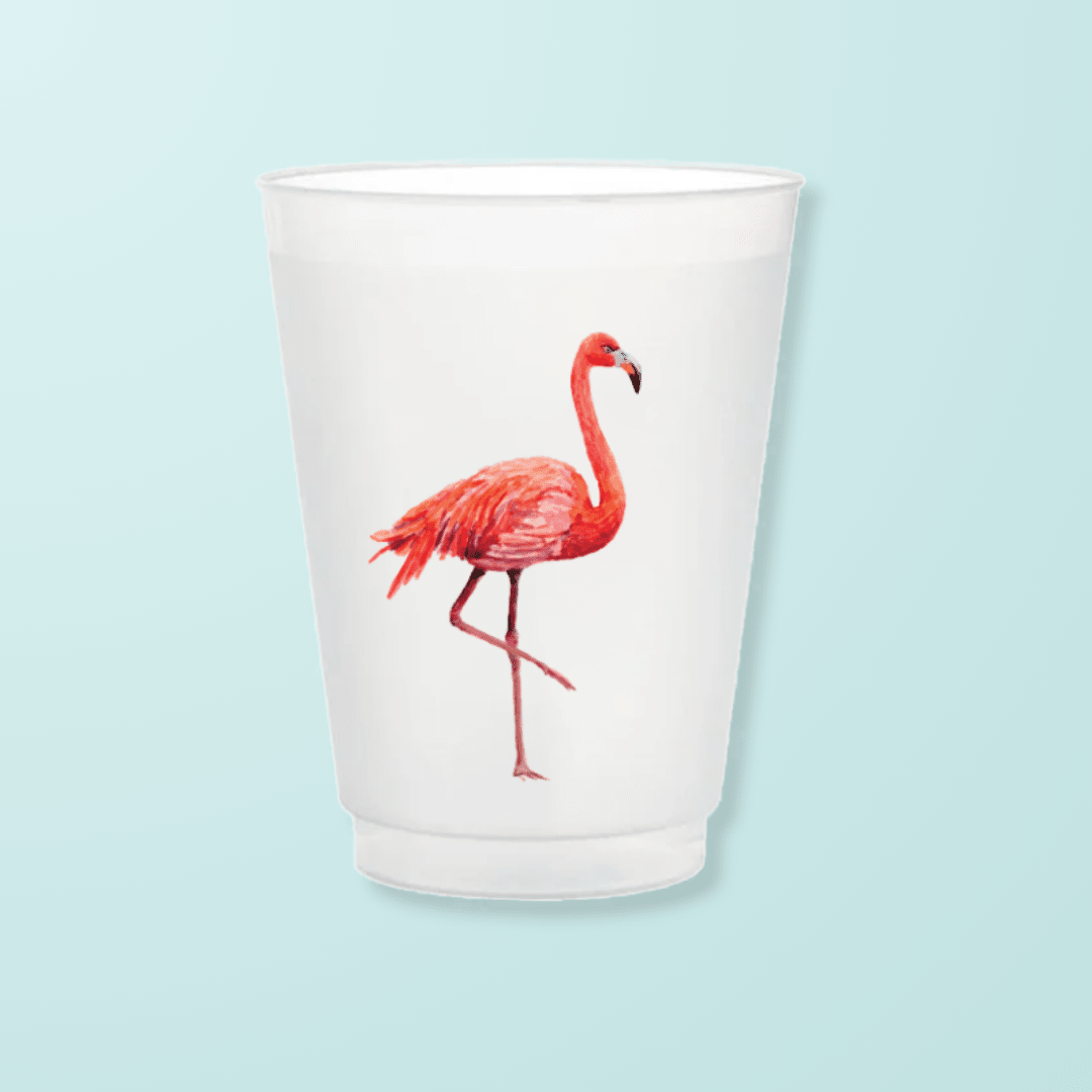 Plastic Flamingo Cups Frosted Cups La Vie Bien Plastic Flamingo Cups