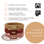 Plastic - free Flat Hair Ties - Black Hair Ties La Vie Bien Plastic - free Flat Hair Ties - Black