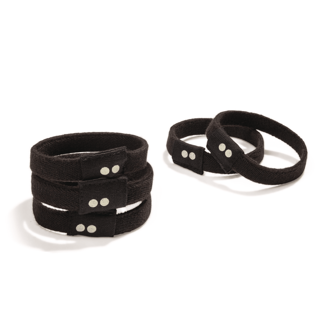 Plastic - free Flat Hair Ties - Black Hair Ties La Vie Bien Plastic - free Flat Hair Ties - Black