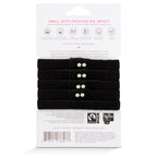 Plastic - free Flat Hair Ties - Black Hair Ties La Vie Bien Plastic - free Flat Hair Ties - Black