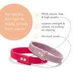 Plastic - free Flat Hair Ties - Black Hair Ties La Vie Bien Plastic - free Flat Hair Ties - Black